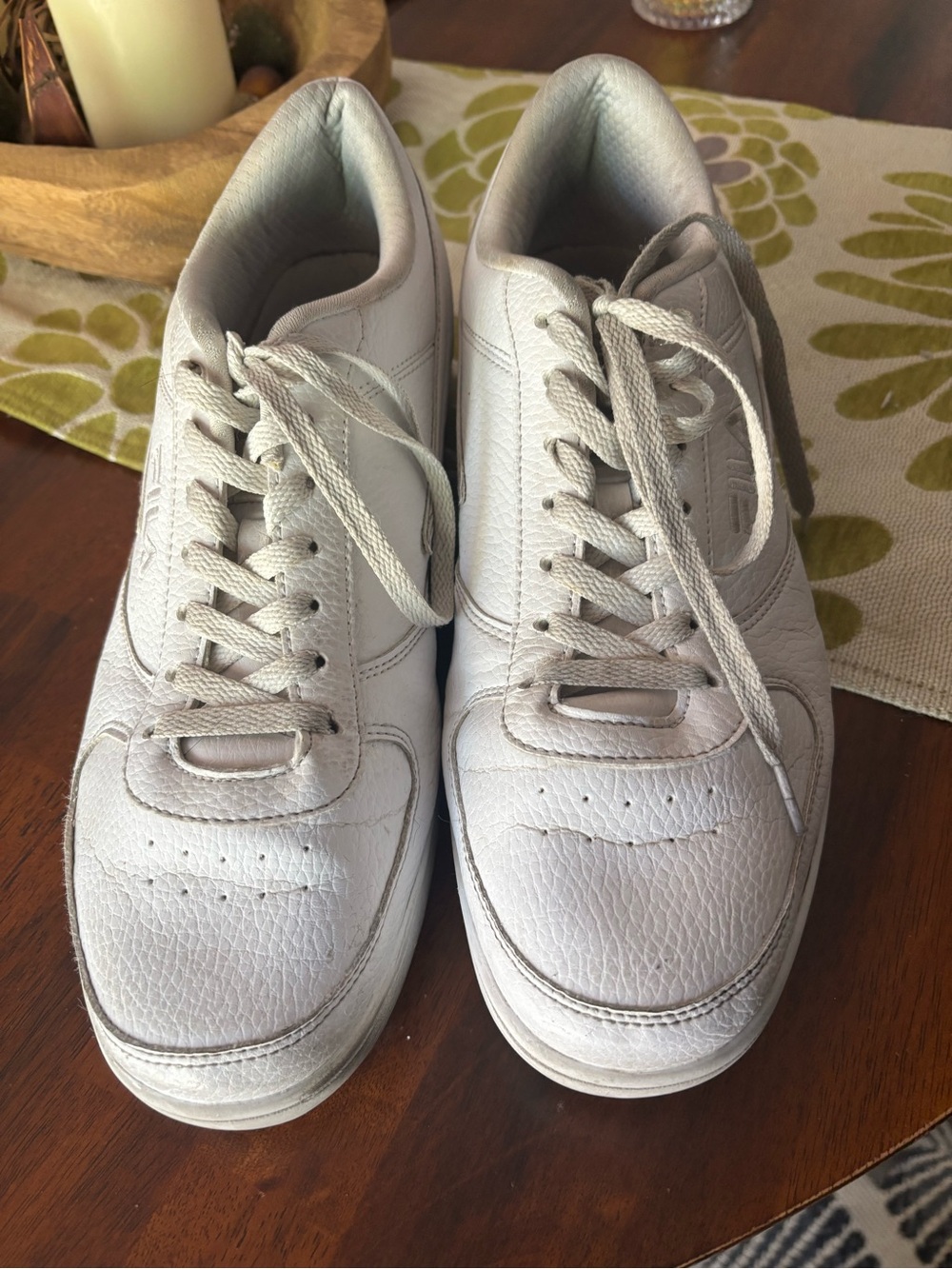 FILA Men's Low-Top White Leather Sneakers